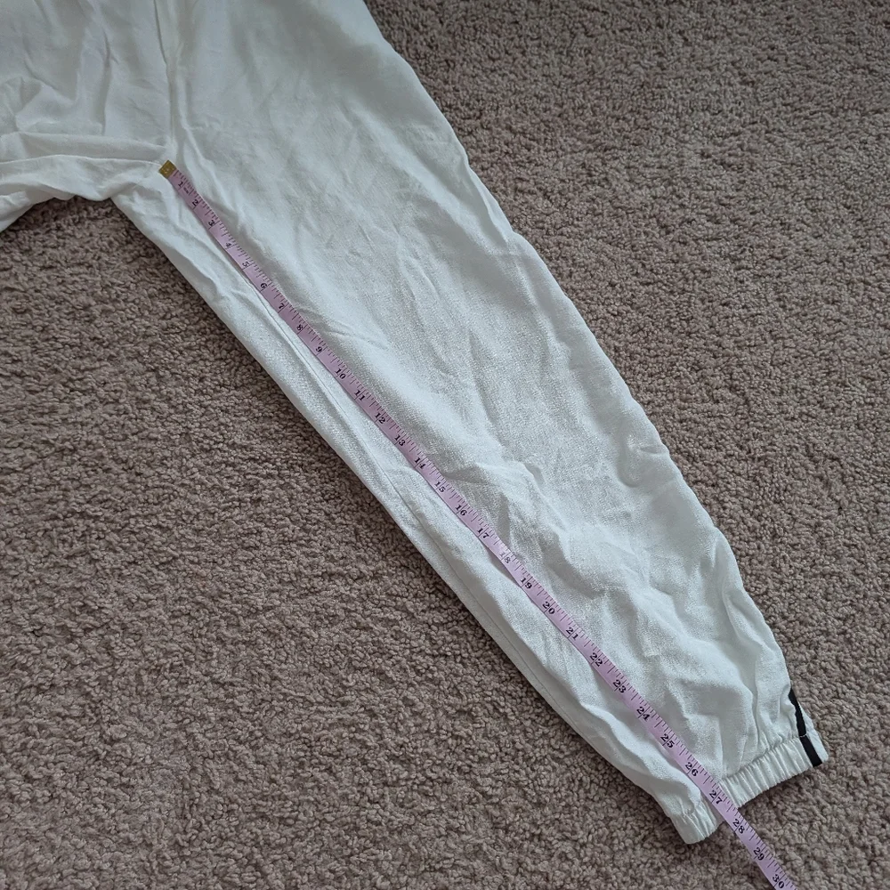 Paper Crane White Black Trim Jogger Pants Size Large